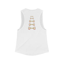 Load image into Gallery viewer, Women's Flowy Scoop Muscle Tank: dumbbell progression