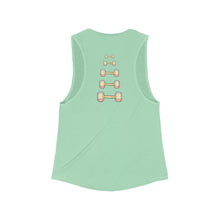 Load image into Gallery viewer, Women's Flowy Scoop Muscle Tank: dumbbell progression