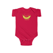 Load image into Gallery viewer, Infant Fine Jersey Bodysuit: happy banana