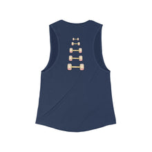 Load image into Gallery viewer, Women's Flowy Scoop Muscle Tank: dumbbell progression