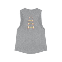 Load image into Gallery viewer, Women's Flowy Scoop Muscle Tank: dumbbell progression