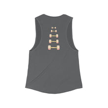 Load image into Gallery viewer, Women's Flowy Scoop Muscle Tank: dumbbell progression