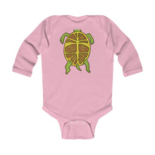 Load image into Gallery viewer, Infant Long Sleeve Bodysuit: turtle belly