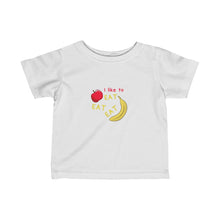 Load image into Gallery viewer, Infant Fine Jersey Tee: apples and bananas