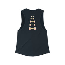 Load image into Gallery viewer, Women's Flowy Scoop Muscle Tank: dumbbell progression