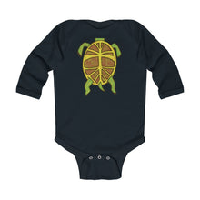 Load image into Gallery viewer, Infant Long Sleeve Bodysuit: turtle belly