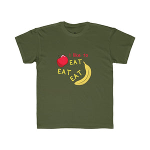 Kids Regular Fit Tee: apples and bananas