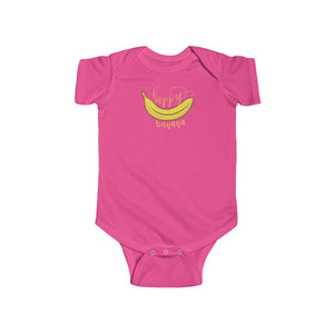 Infant Fine Jersey Bodysuit: happy banana