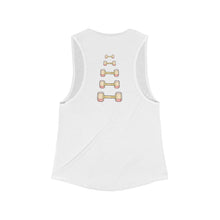 Load image into Gallery viewer, Women&#39;s Flowy Scoop Muscle Tank: dumbbell progression

