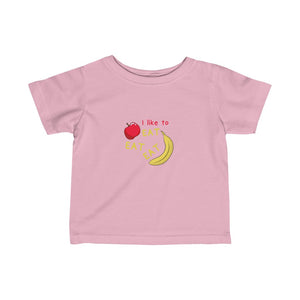 Infant Fine Jersey Tee: apples and bananas