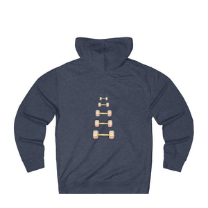 Unisex French Terry Hoodie: dumbbell progression