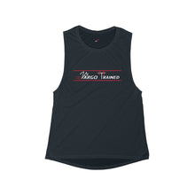 Load image into Gallery viewer, Women&#39;s Flowy Scoop Muscle Tank: Vargo Trained
