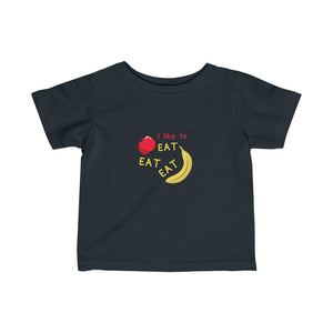 Infant Fine Jersey Tee: apples and bananas