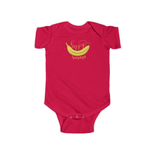 Load image into Gallery viewer, Infant Fine Jersey Bodysuit: happy banana
