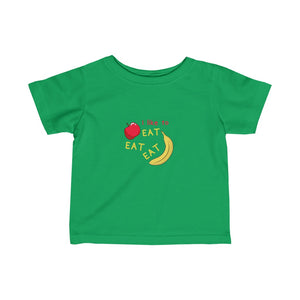 Infant Fine Jersey Tee: apples and bananas