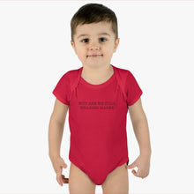 Load image into Gallery viewer, Why masks Infant Baby Rib Bodysuit

