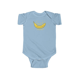 Infant Fine Jersey Bodysuit: happy banana
