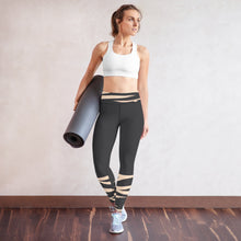 Load image into Gallery viewer, Peaches n stripes Yoga Leggings
