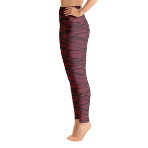 Red zebra Yoga Leggings