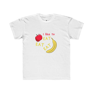 Kids Regular Fit Tee: apples and bananas