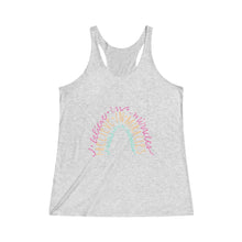 Load image into Gallery viewer, Miracles: Women&#39;s Tri-Blend Racerback Tank
