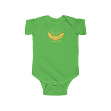 Load image into Gallery viewer, Infant Fine Jersey Bodysuit: happy banana
