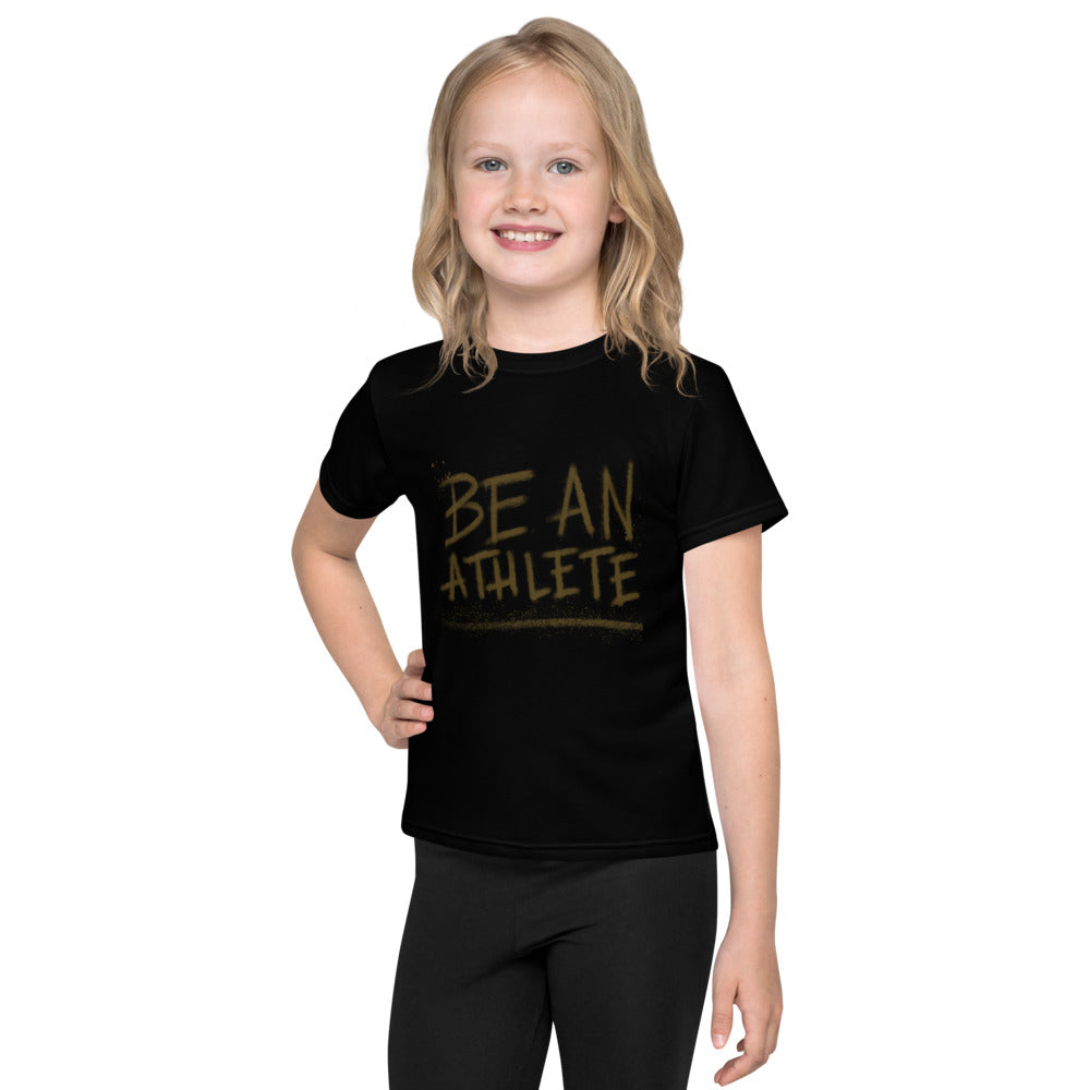 Kids T-Shirt: be an athlete brown