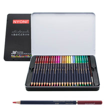Load image into Gallery viewer, Watercolor Pencils Art Iron box Colored Pencil  36 48 72 100Colors lapis de cor Professional Pencils For Drawing School Supplies
