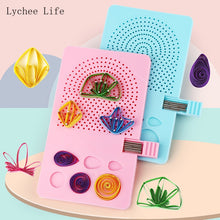 Load image into Gallery viewer, Lychee Life Paper Quilling Board Handmade Paper Rolling Template Knitting Grid Guide Winder With Pins Diy Paper Craft Tool
