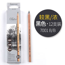 Load image into Gallery viewer, Marco Black/White/Brown Charcoal Highlighter Sketch Pencil Drawing Set Art Supplies Professional Sketching Tools
