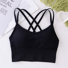 Load image into Gallery viewer, Breathable Sports Bra Anti-sweat Fitness Top Seamless Yoga Bra Shockproof Crop Top Women Push up Sport Bra Gym Workout Top
